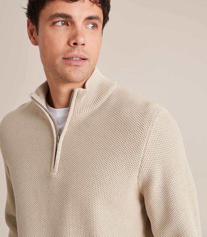 Half zip clearance knit jumper