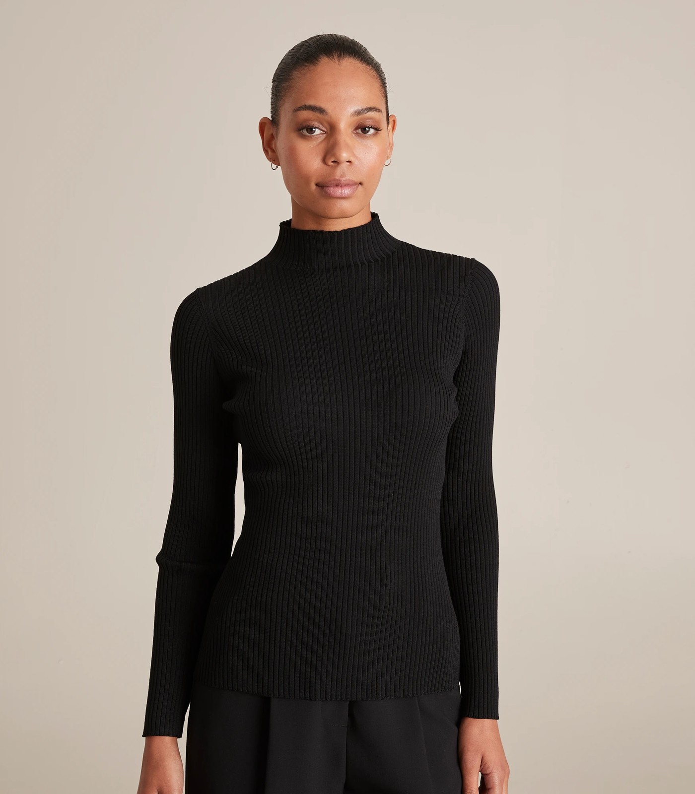 Preview High Neck Rib Knit Top Target Australia