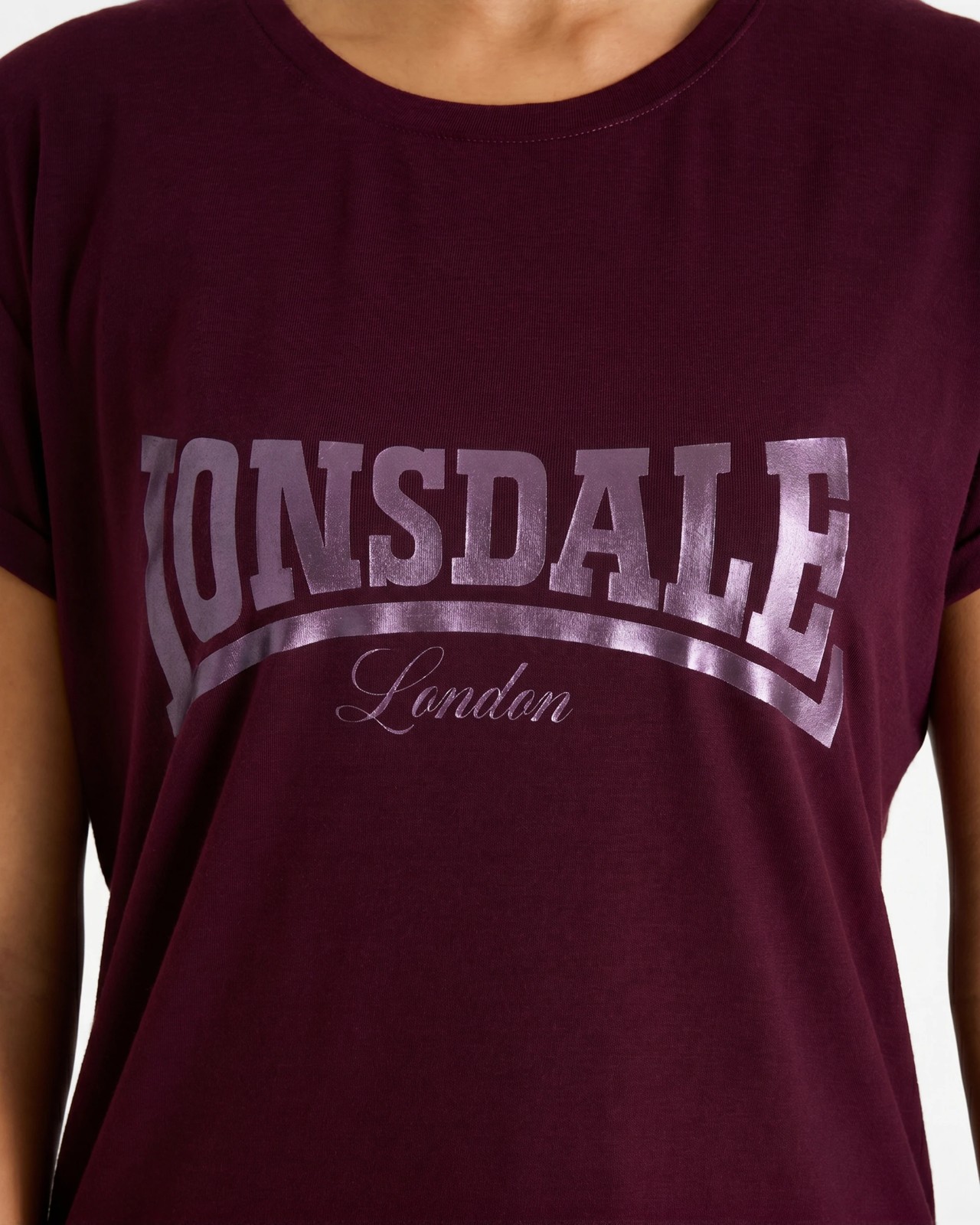Lonsdale London Malden Core T-Shirt - Plum 3 of 6