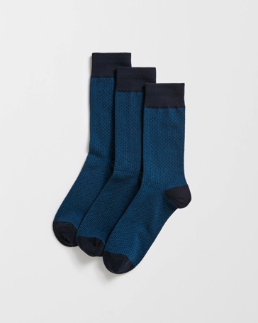 Mens Australian Cotton Blend 3 Pack Business Crew Socks - Maxx