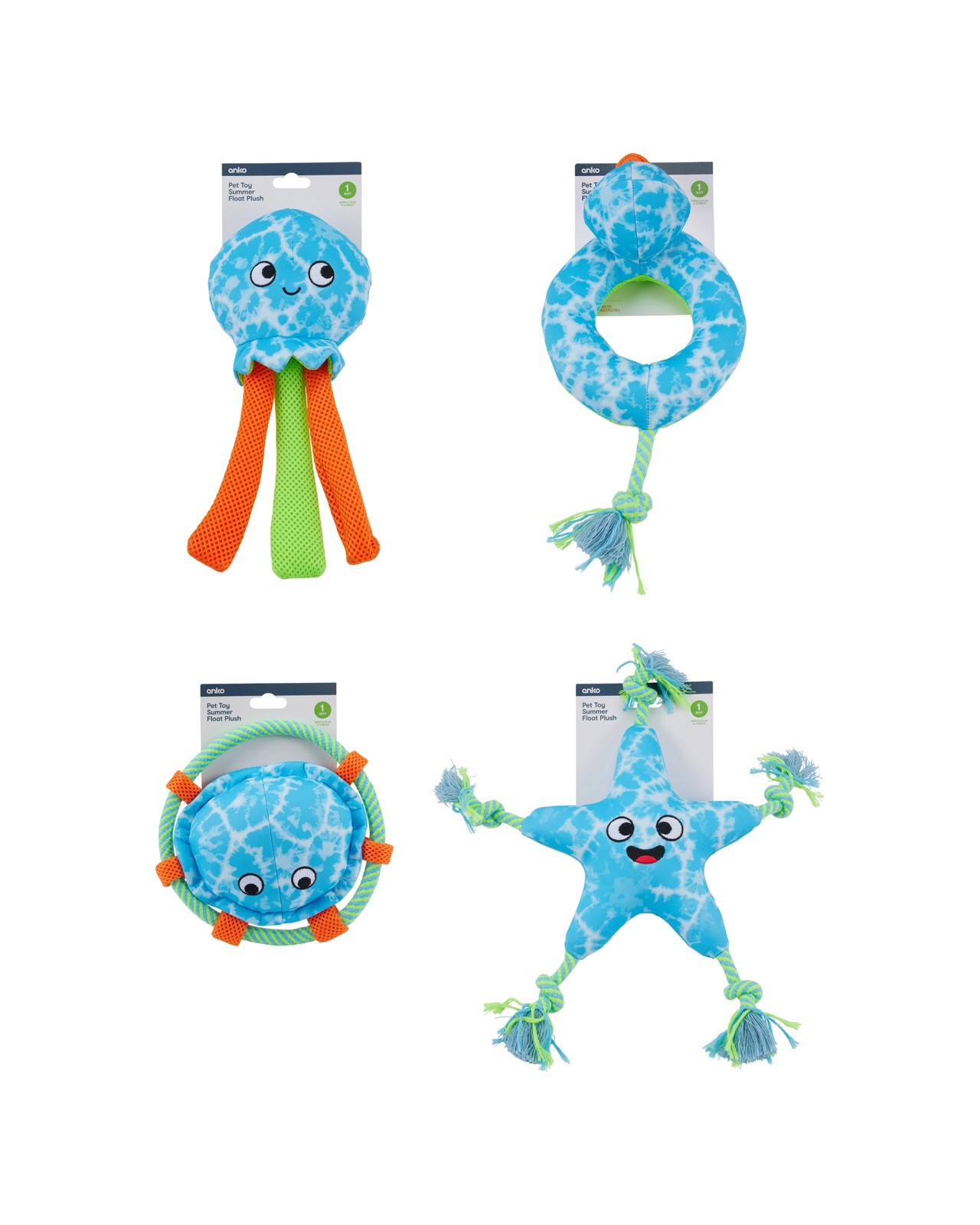 Anko Pet Toy Summer Float Plush -  Assorted 4 of 4