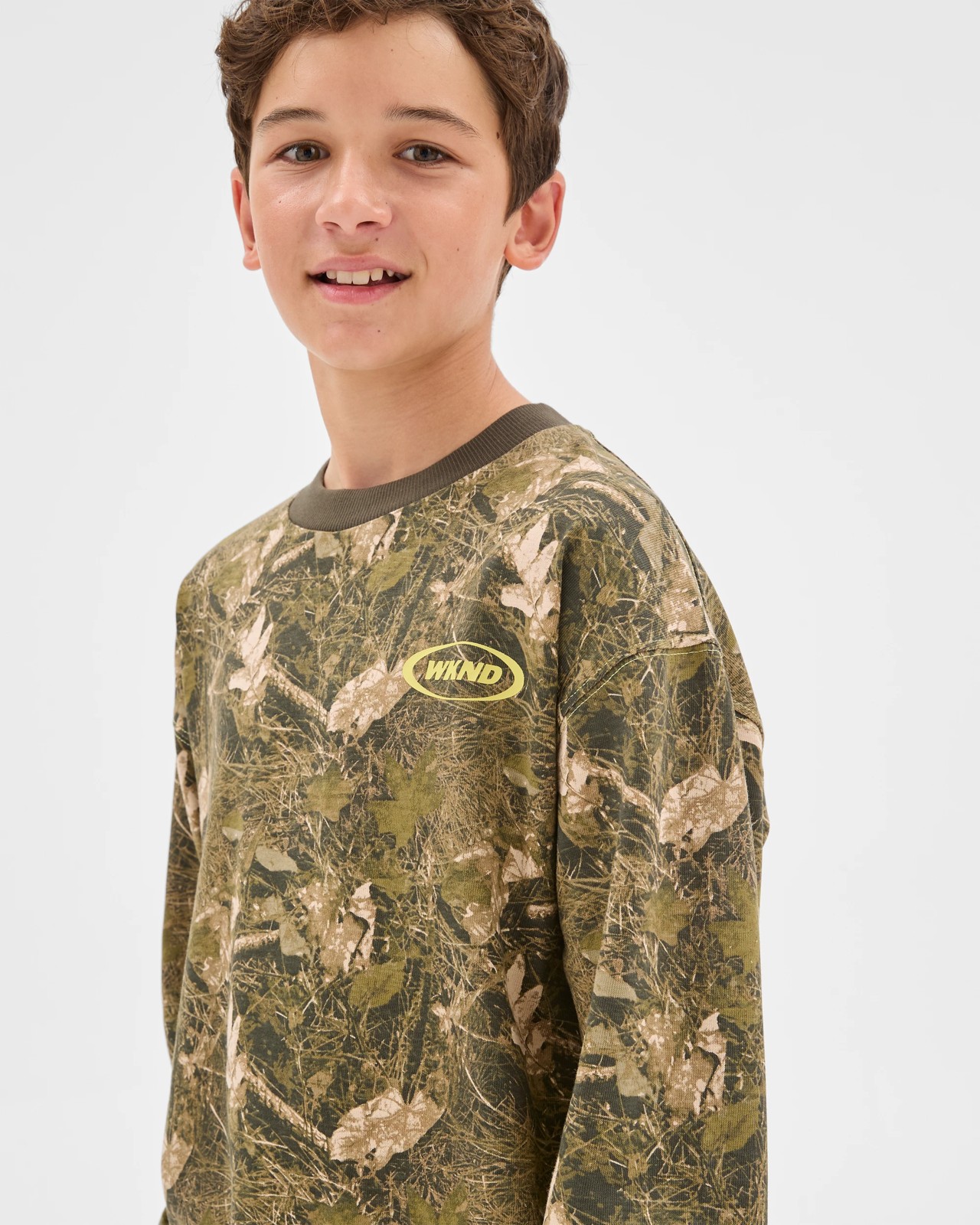 Australian Cotton Long Sleeve Heavyweight T-Shirt - Camo 3 of 5