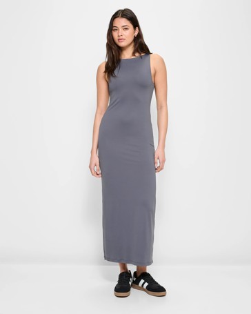 Body Boat Neck Midi Dress - Lily Loves