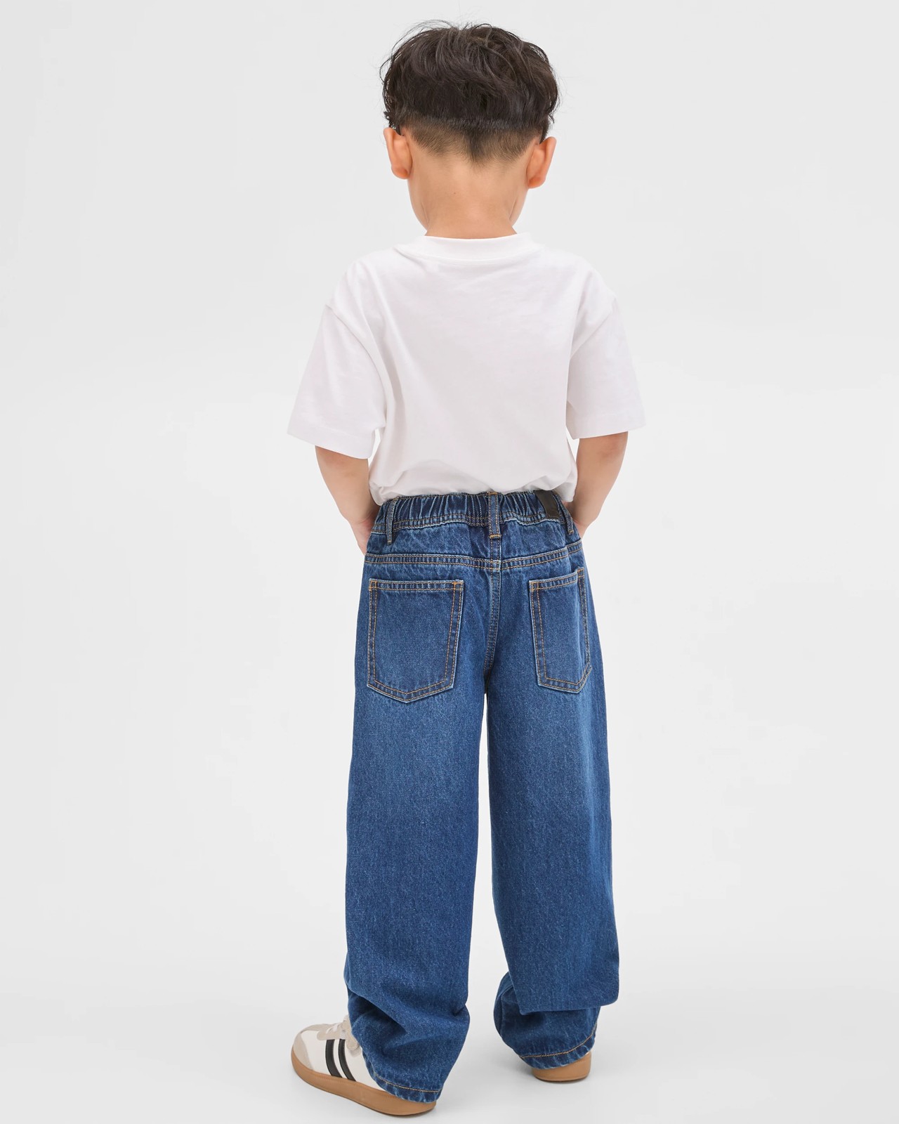 Wide Leg Denim Jeans - Dark Wash 4 of 6