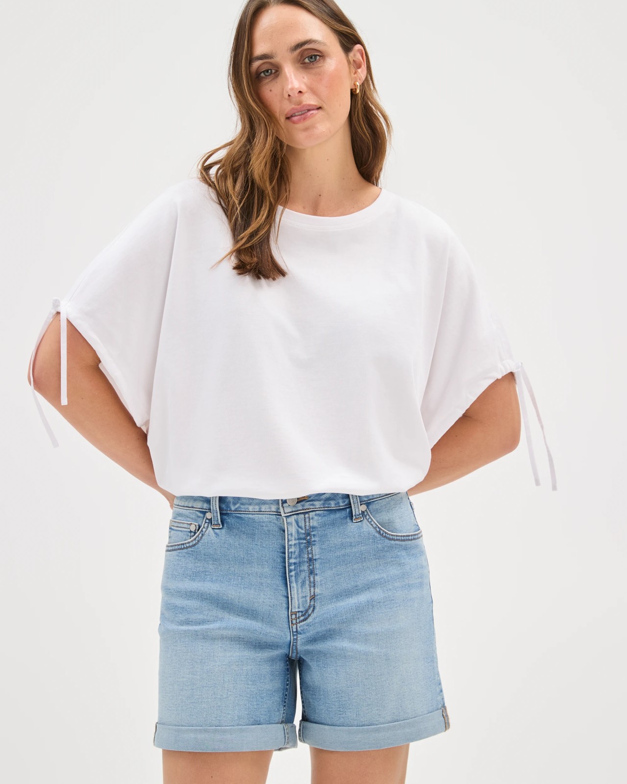 Roll Cuff Denim Shorts 4 of 5