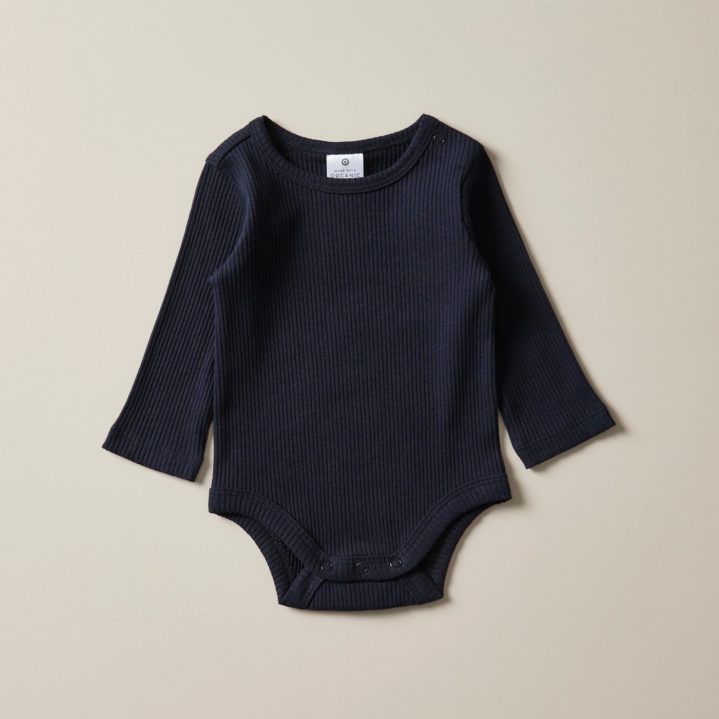 Baby Organic Cotton Rib Bodysuit 4 of 4