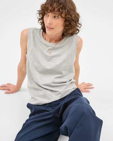 Relaxed Shoulder Detail Tank Top
