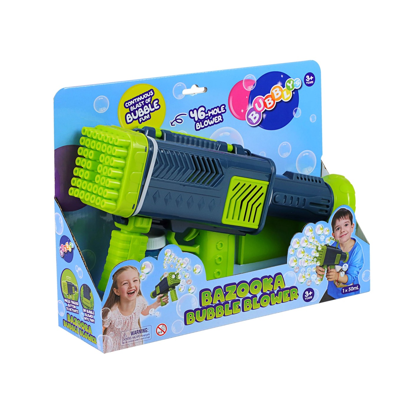 Bubbly's 24 Hole Bazooka Bubble Blower