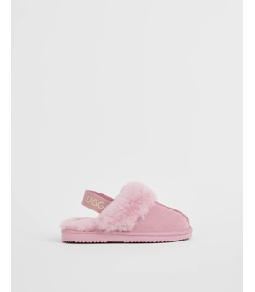 Australian Design UGG Leather and Sheepskin Elastic Scuff Slippers