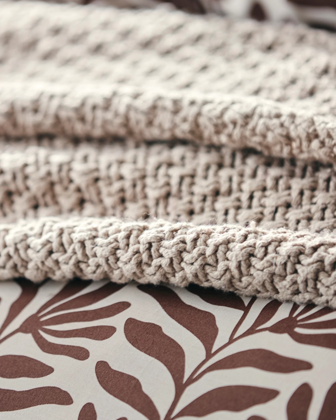 Botanical Print Australian Cotton Quilt Cover Set - Tiramisu 5 of 5