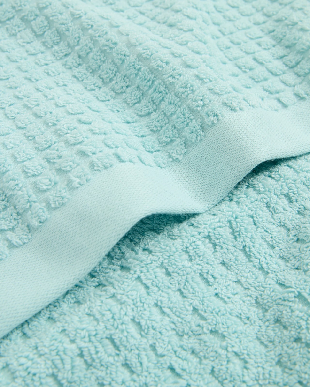 Cassie Textured Australian Cotton Bath Towel - Aqua 2 of 2