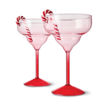 Anko Candy Cane Margarita Glasses