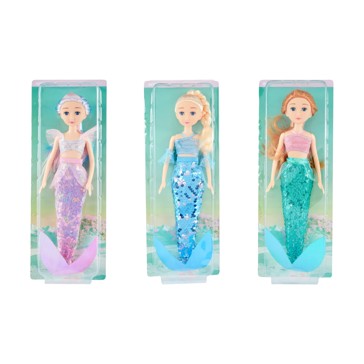 Mermaid Doll with Sequins, Assorted - Anko