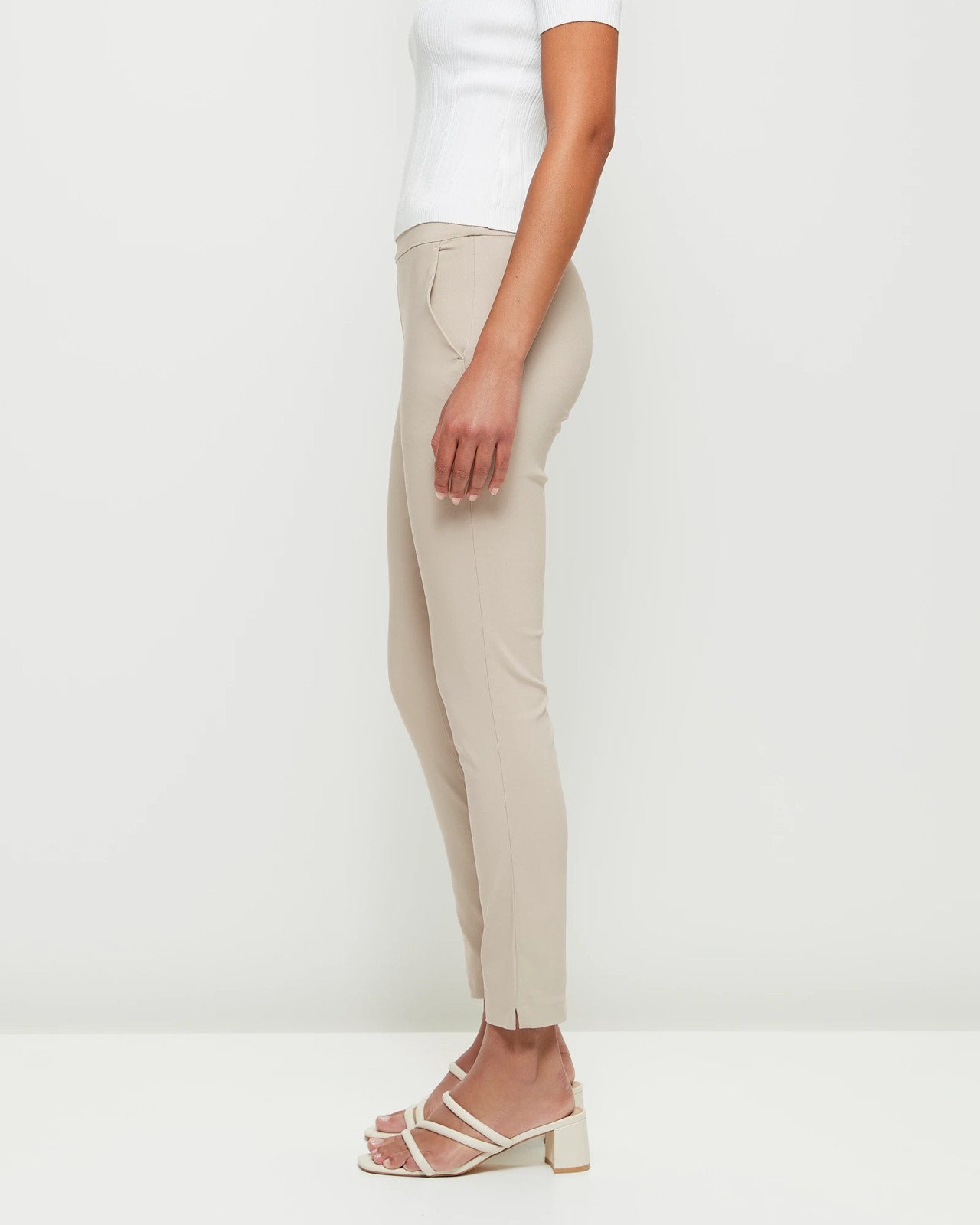 Carrie Skinny Ankle Length Bengaline Pants - Preview - Honey