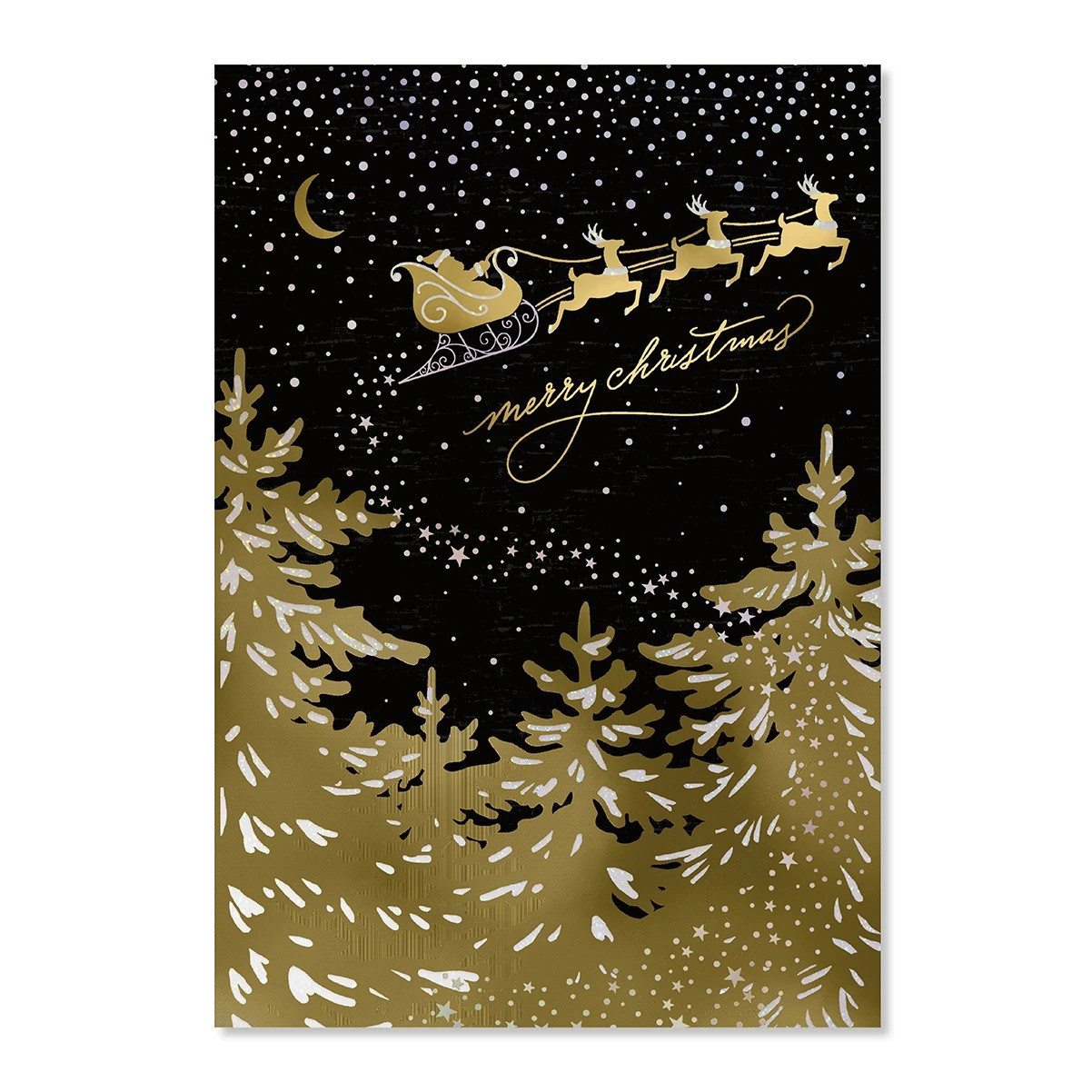 Hallmark Christmas Card - Gold Santa 3 of 3