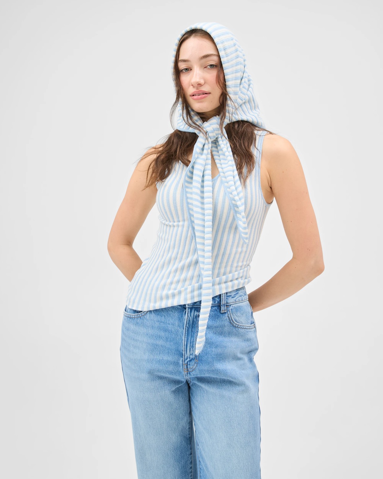Lily Loves Tank Top and Scarf Set - Blue / Stripe 3 of 6