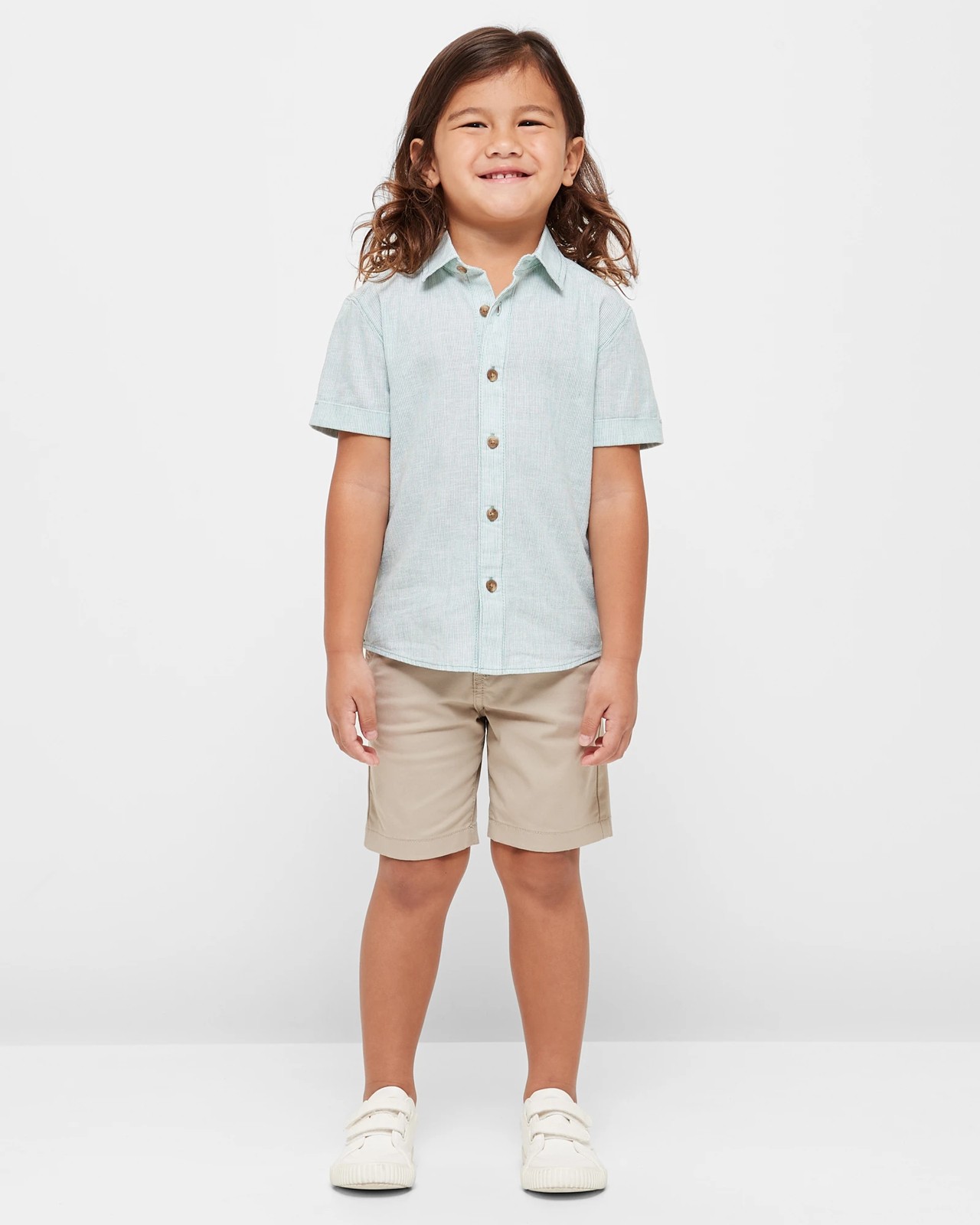 Linen Blend Textured Stripe Shirt 2 of 5