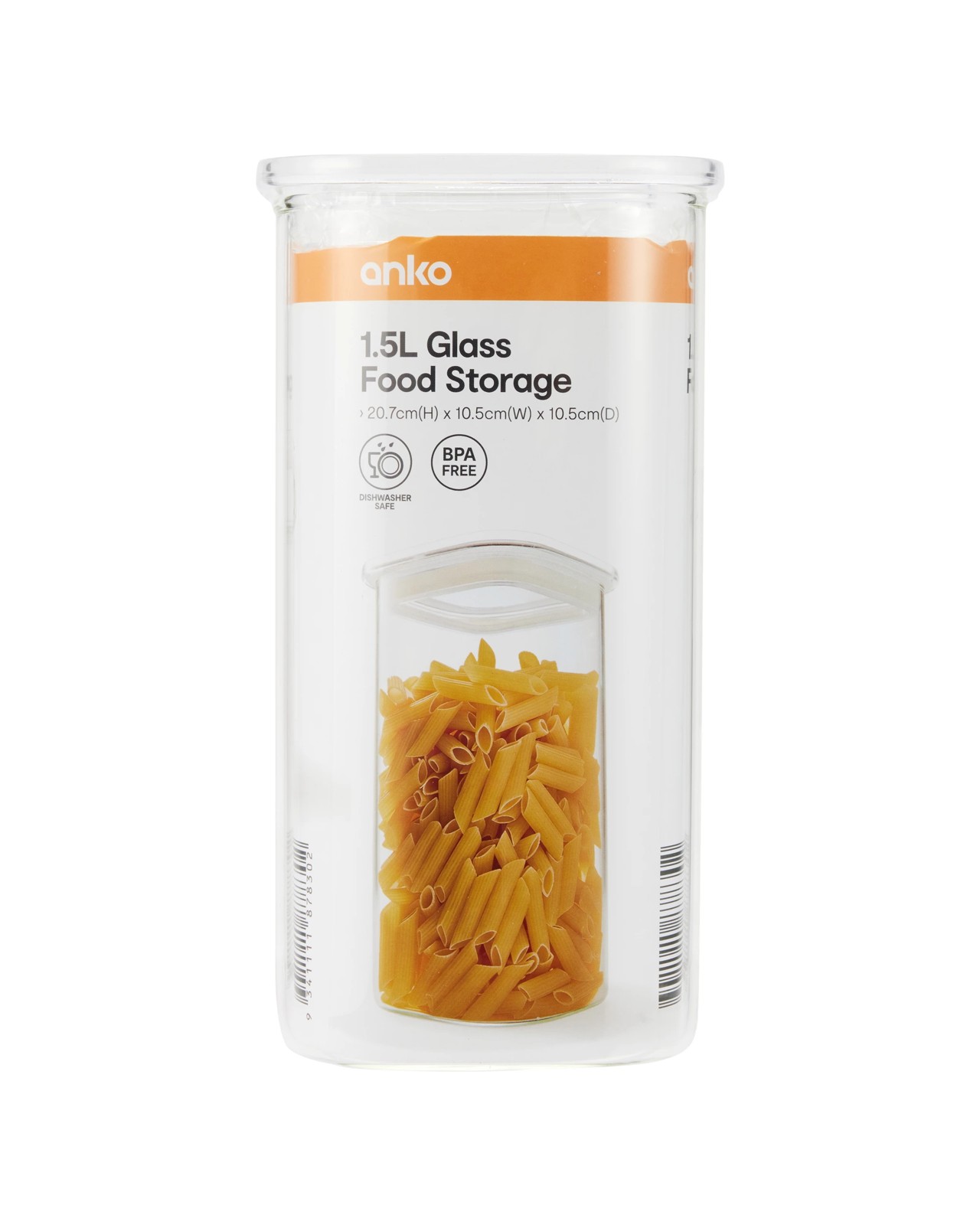 Anko 1.5L Glass Food Container 6 of 6