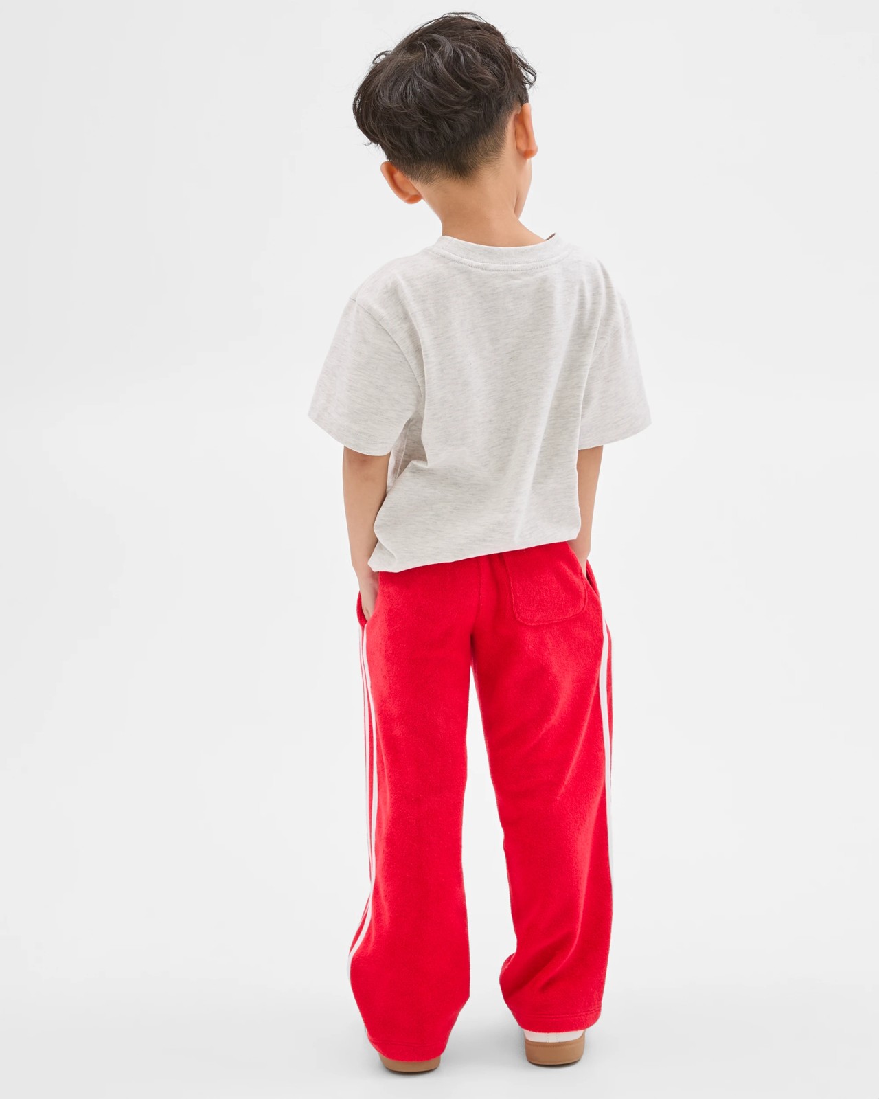 Australian Cotton Blend Reverse Terry Trackpants - Red 4 of 6