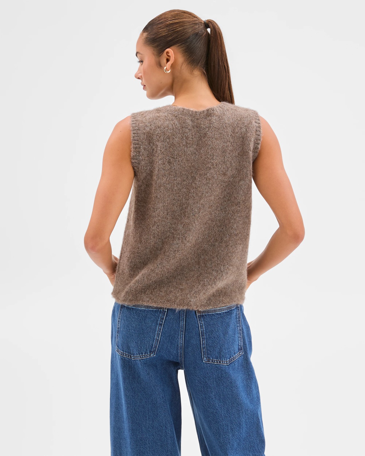 Lily Loves Fluffy Knit Vest - Cedar Marle 4 of 6