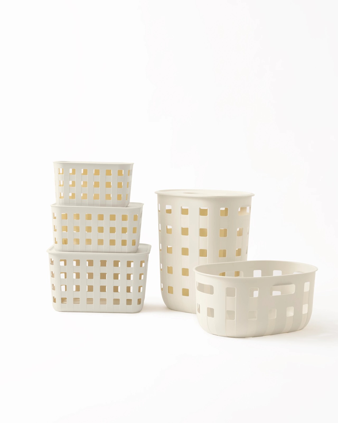 Trellis Peg Basket, Beige - Anko 5 of 6