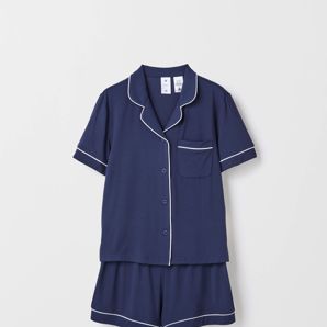 Older Girls Short Sleeve Bamboo Button Through Pyjama Set