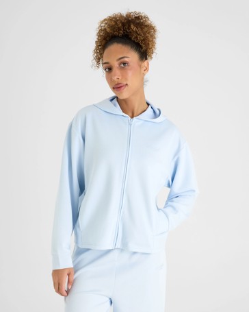 Lonsdale London Zip Through Rib Hooded Jumper