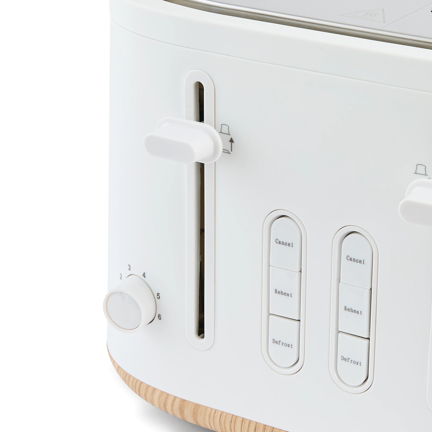 Anko 4 Slice Scandi Toaster -  White 6 of 6