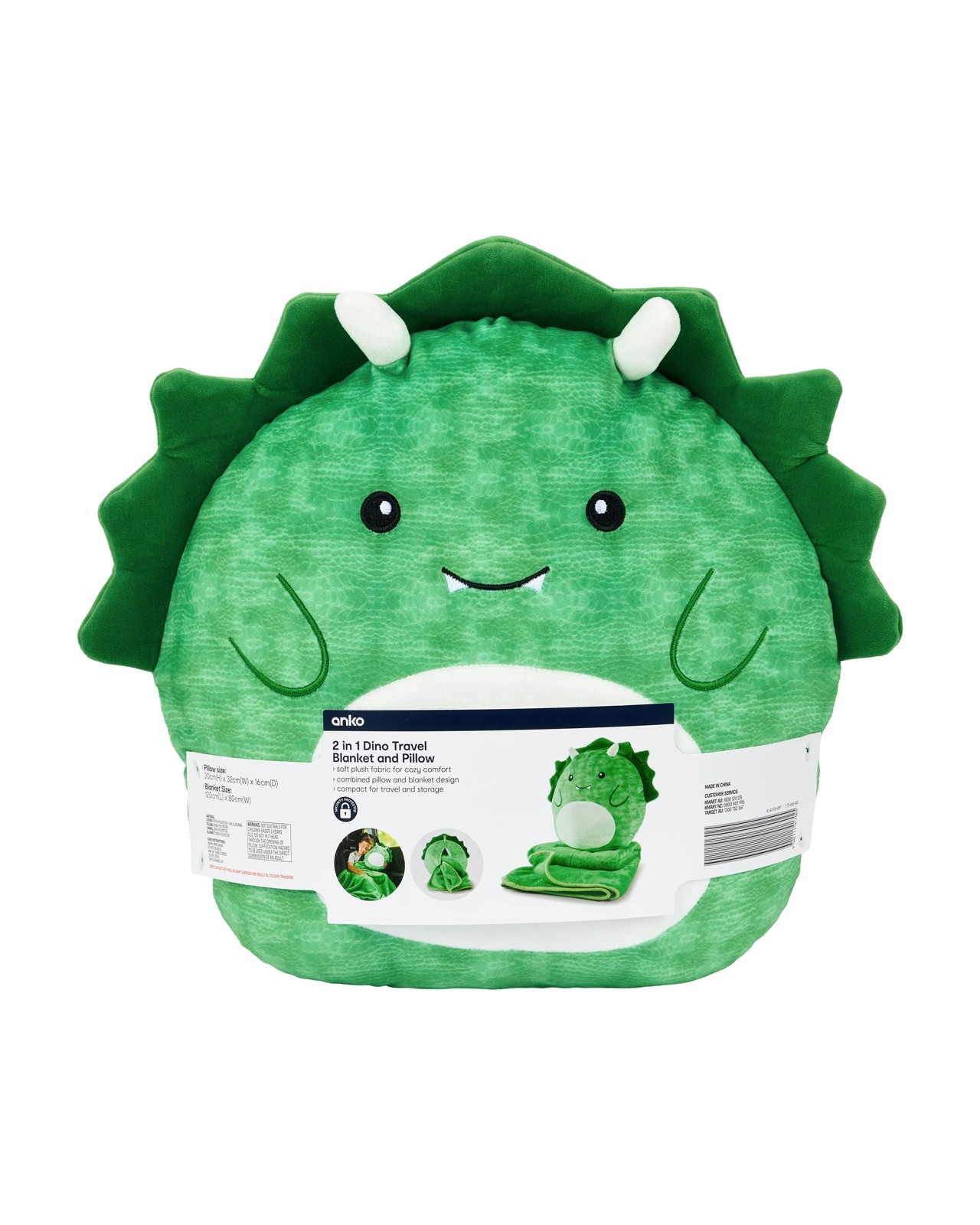 Anko 2 in 1 Dino Travel Blanket and Pillow 6 of 6