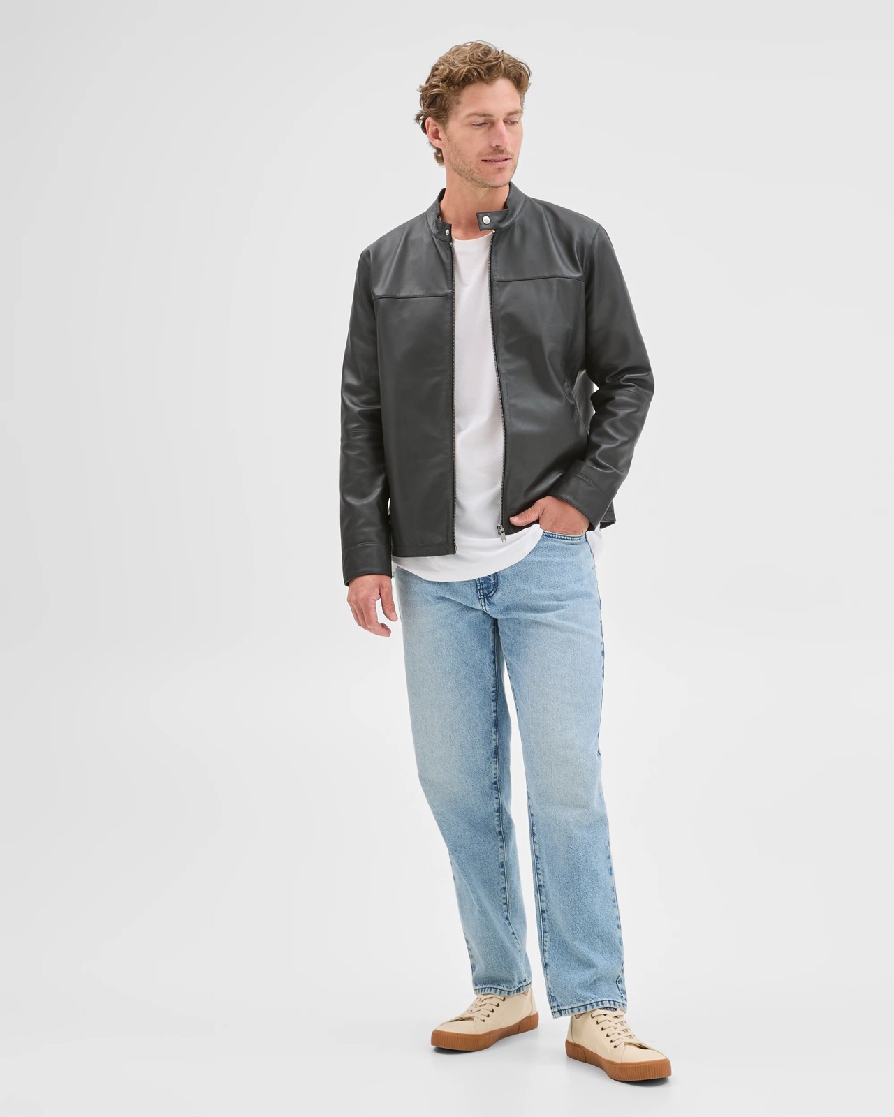 Preview Smart Genuine Leather Jacket 3 of 6