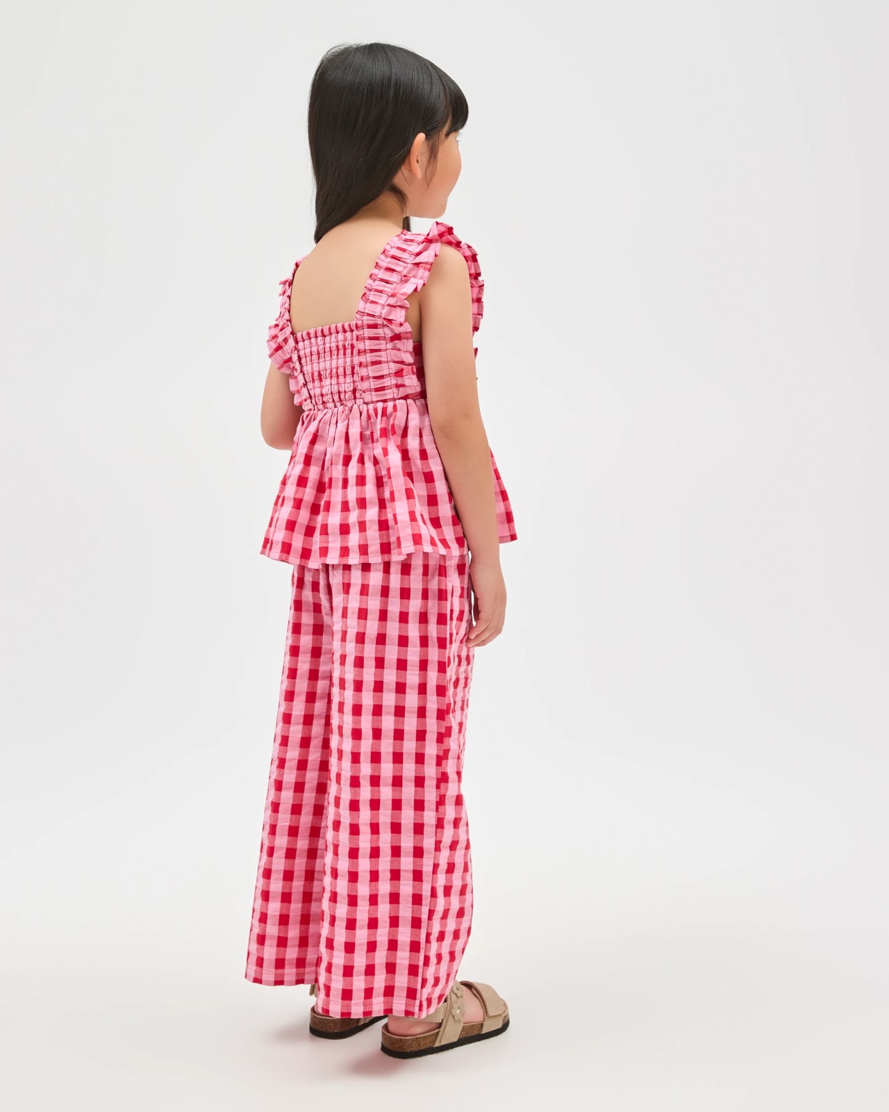 Fashion Woven Top and Pants 2 Piece Set - Pink/Red 4 of 5