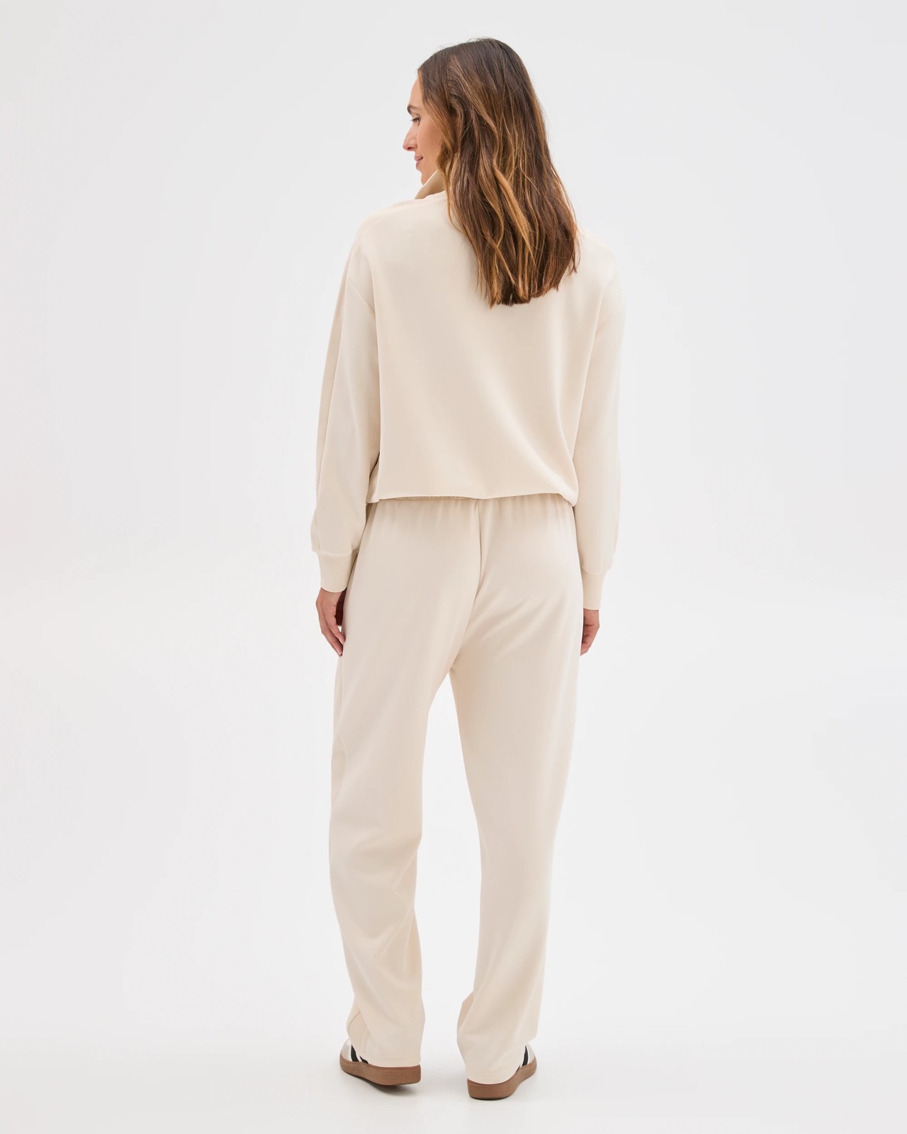 Movement Wide Leg Knit Panel Pants - Oatmilk 6 of 6
