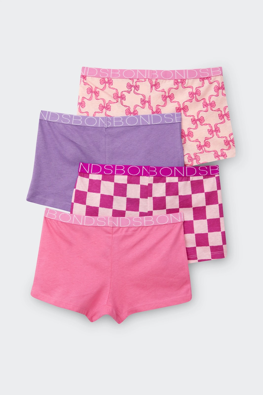 Bonds Girls 4 Pack Shorties 2 of 4