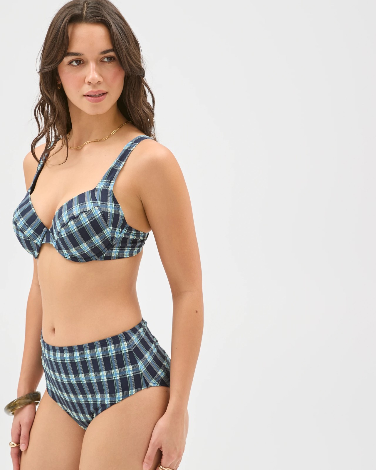 Shape Your Body Resort Balconette Seersucker Swim Bikini Top 4 of 5