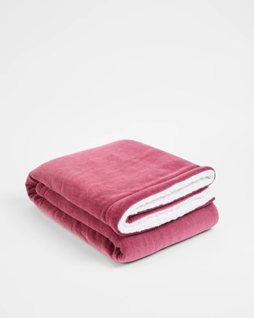 Chenille Sherpa Throw