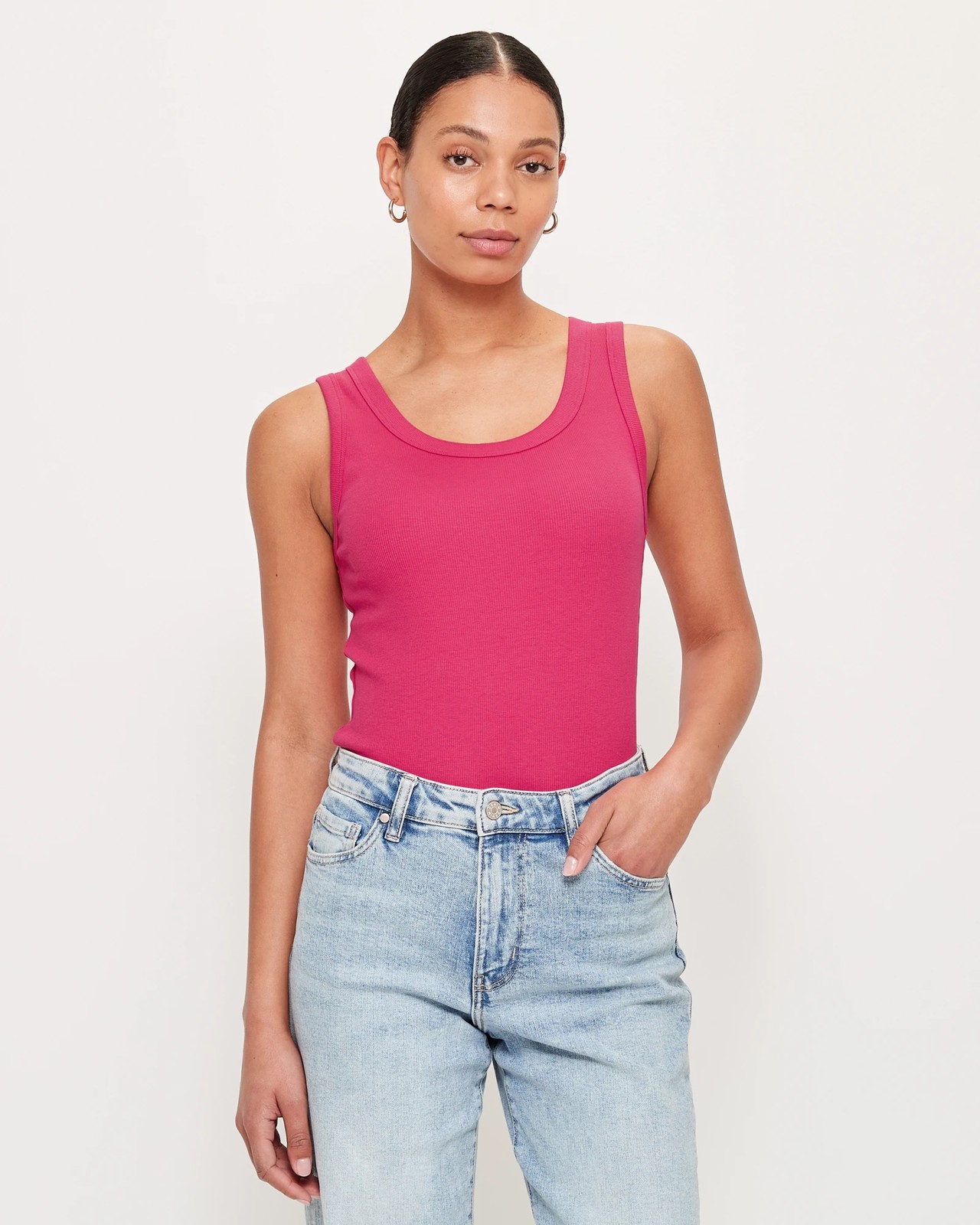 AUSTRALIAN COTTON FITTED RIB TANK