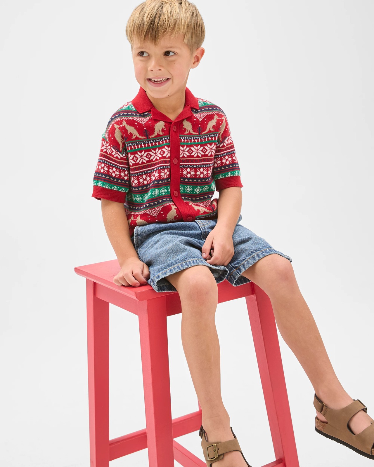 Family Matching Australian Cotton Christmas Knit Shirt 2 of 5