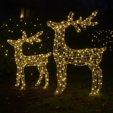 2 Pack Battery Operated LED Light Up Standing Reindeer - Anko