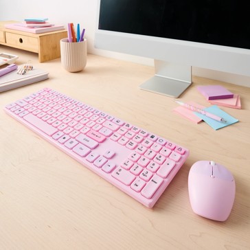 Anko Wireless Keyboard and Mouse - Pink