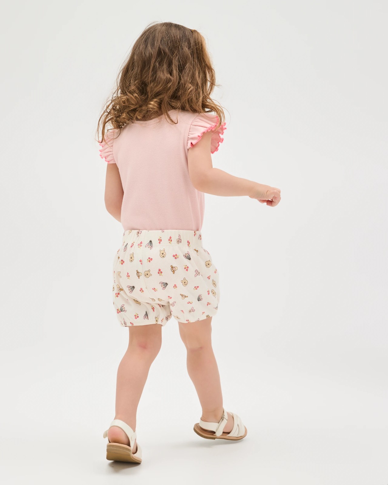 Disney Licensed Organic Cotton Baby Bodysuit and Shorts Set - Winnie Pink 4 of 5
