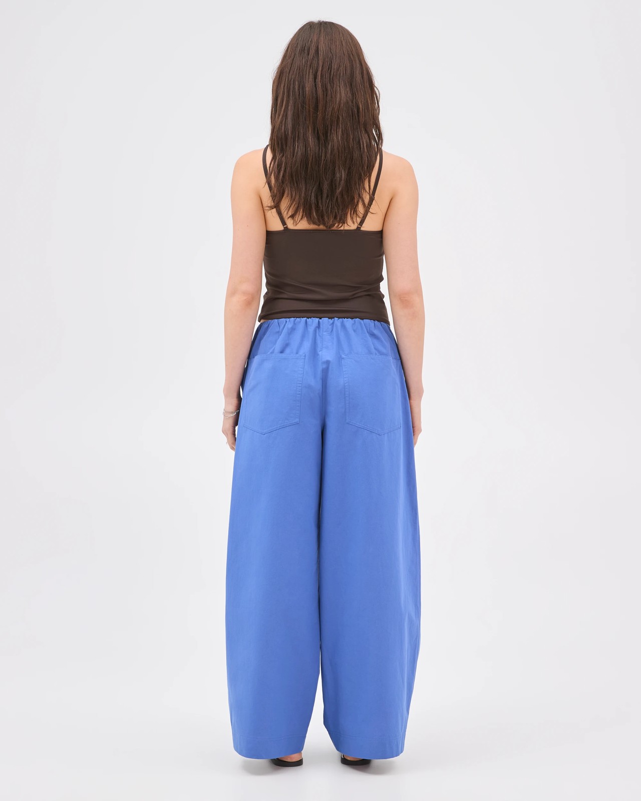 Lily Loves Australian Cotton Poplin Wide Leg Pants - Iris Blue 5 of 6
