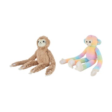 Hanging Sloth or Monkey Plush Toy, Assorted - Anko
