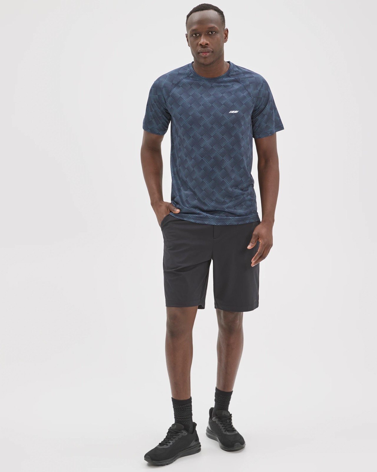 Active Hybrid Stretch Chino Shorts - Black 2 of 5