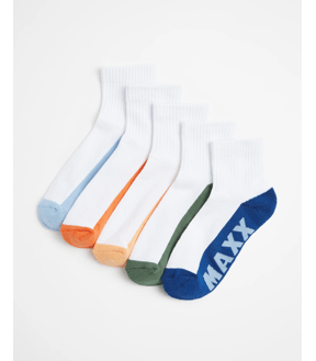 Kids Sport Quarter Crew Socks 5 Pack - Maxx