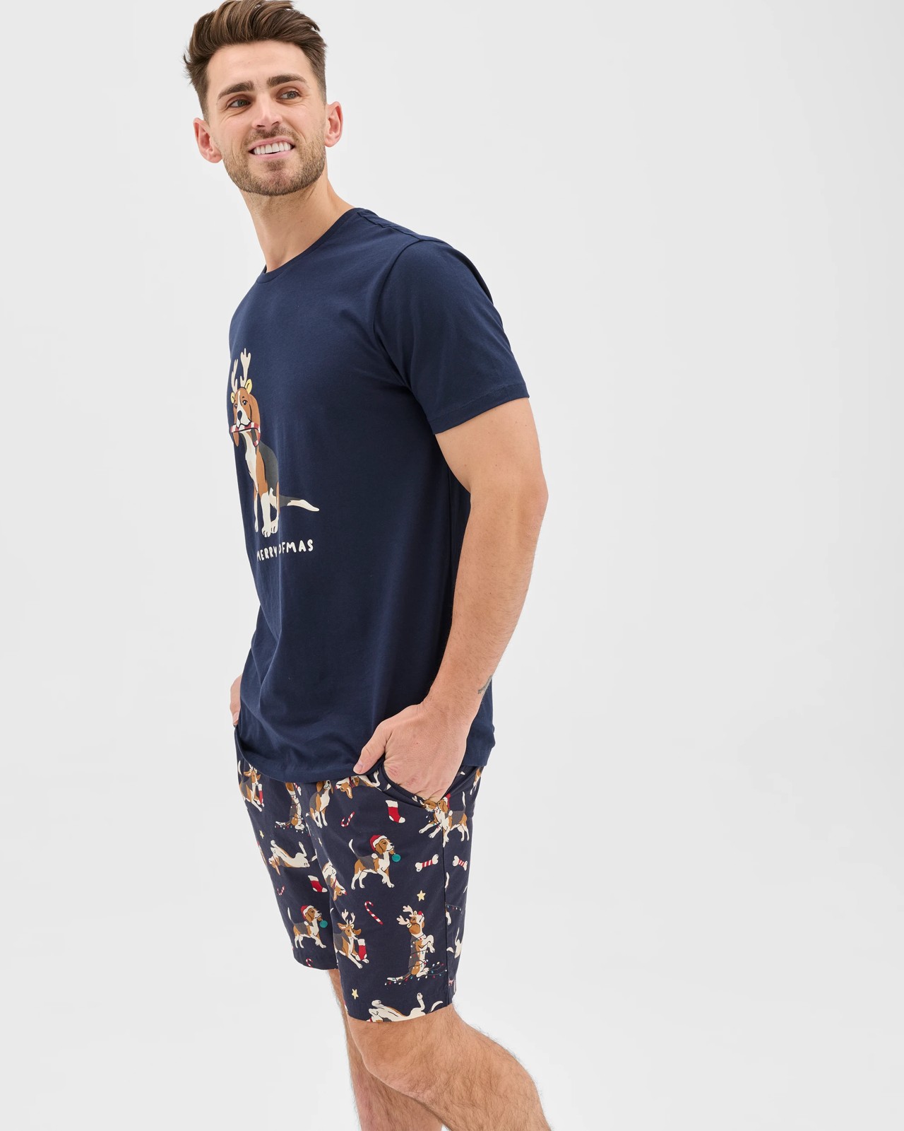Maxx Poplin Christmas Sleep Shorts 4 of 5