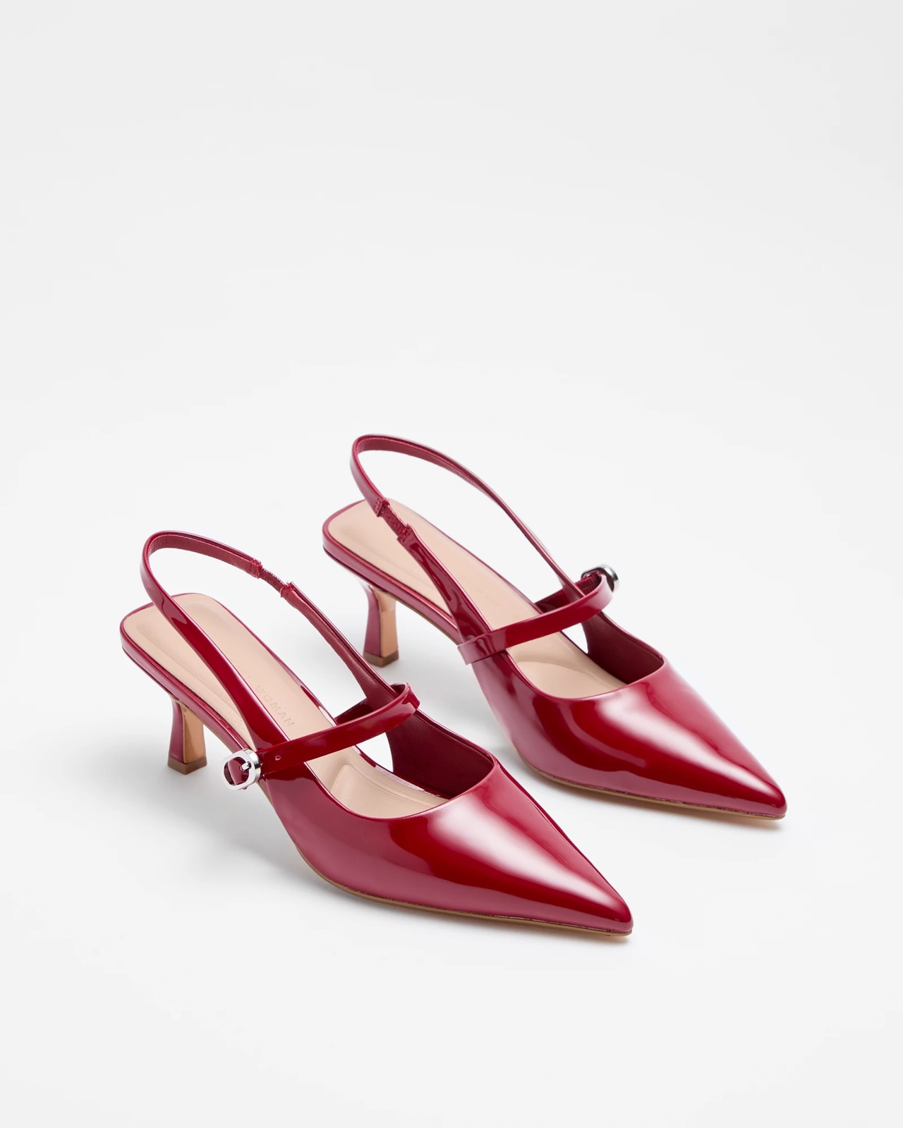 Womens Sling Back Kitten Heel Cecilia Red Target Australia