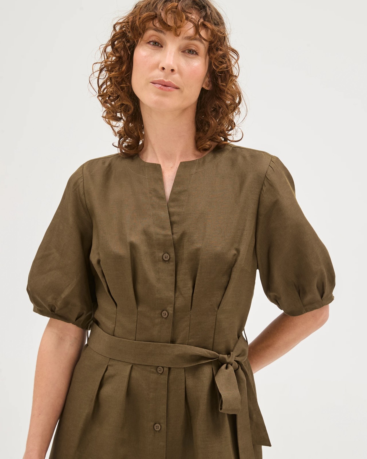 Preview Kylie Seam Mini Dress - Khaki Olive 5 of 5