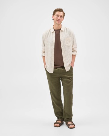 European Linen Full Length Pants