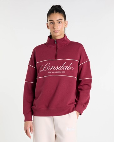 Piped Boxy 1/4 Zip Jumper - Lonsdale London
