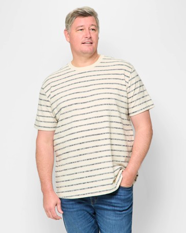 Plus Size Textured Stripe T-Shirt